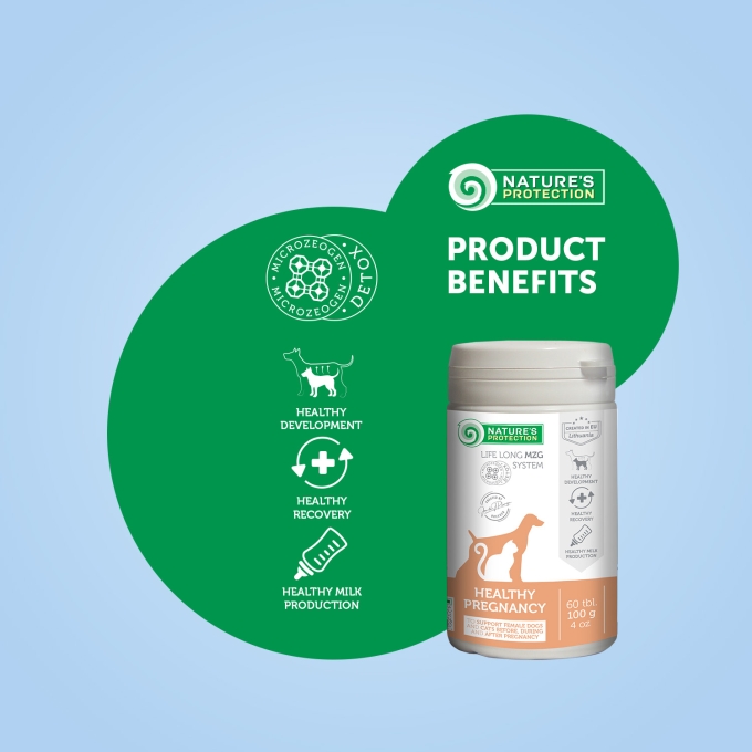 Healthy Pregnancy complementary feed for adult dogs and cats to support female dogs and cats before during and after pregnancy